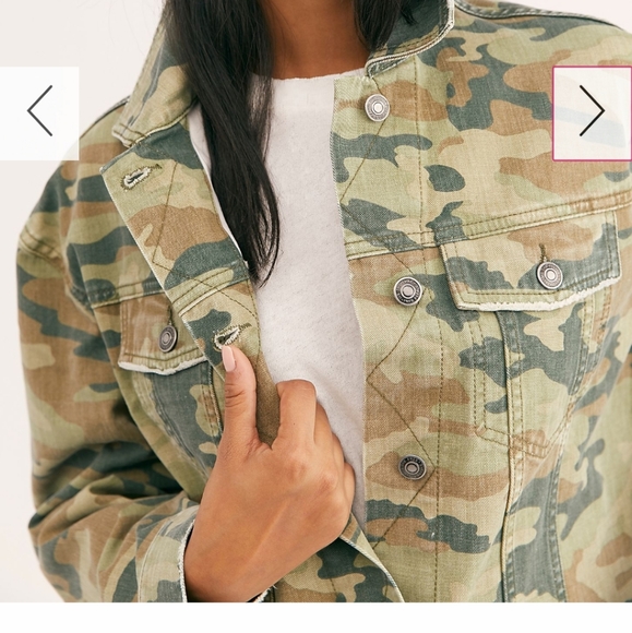 🆕️Free People  Camo cropped  jacket - Picture 3 of 4